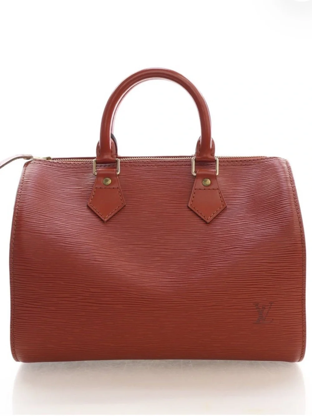 Louis Vuitton Speedy 25 Calfskin Brown Bag with Lock
